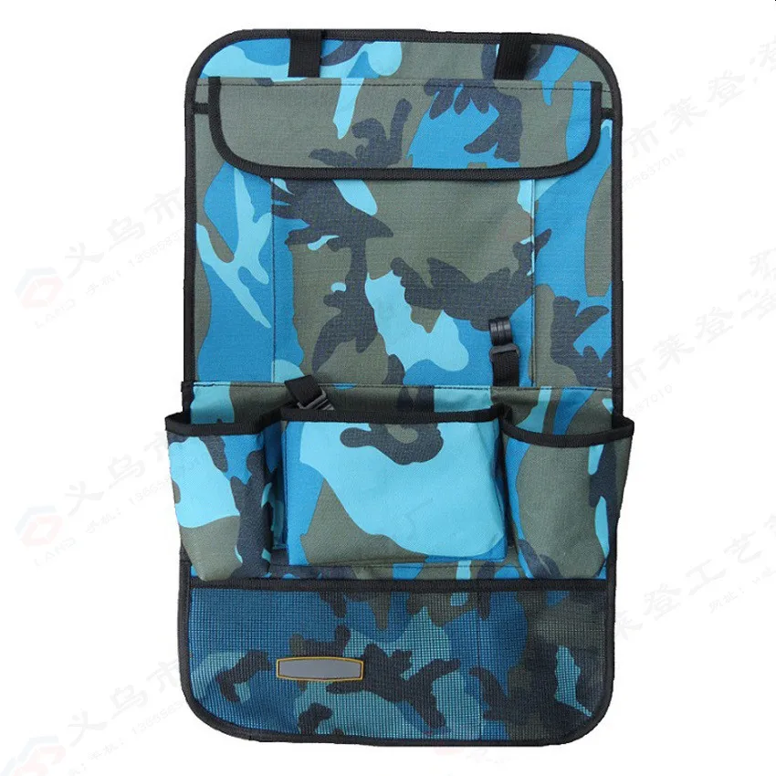Сумка для хранения на заднем сиденье автомобиля Органайзер дорожная много карманов сумка для подгузников для маленьких детей авто сиденье навесная сумка аксессуары - Название цвета: Camouflage blue