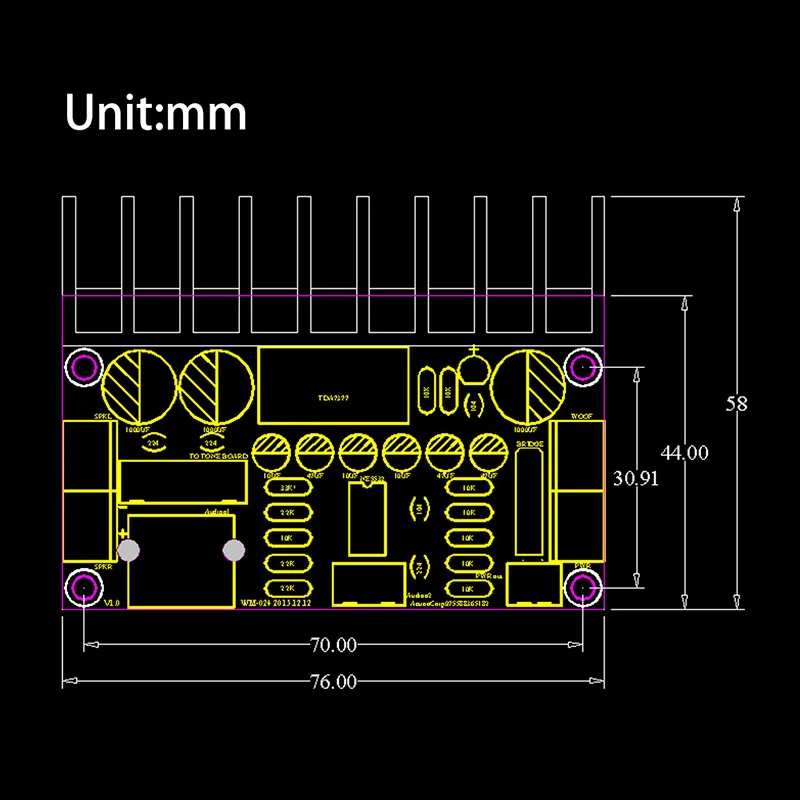 TDA7377 усилитель мощности 2,1 DIY kit 3 канальный звуковой усилитель 12-18 В постоянного тока