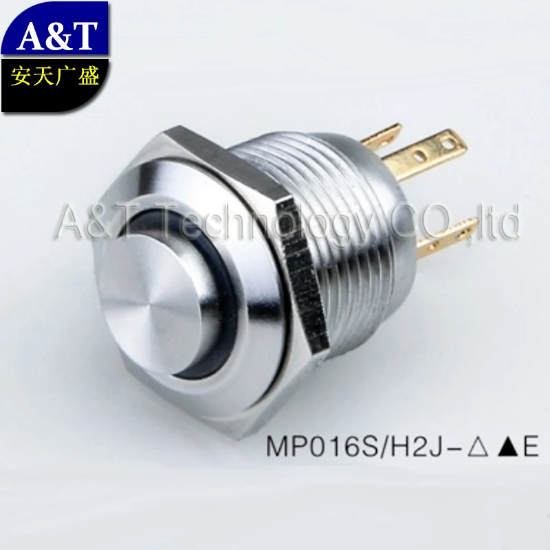 

16mm Angel eye LED Metal Anti vandal Push Button 1NO Reset 12V 24V 220V illuminated Switch Waterproof IP67 CE TUV