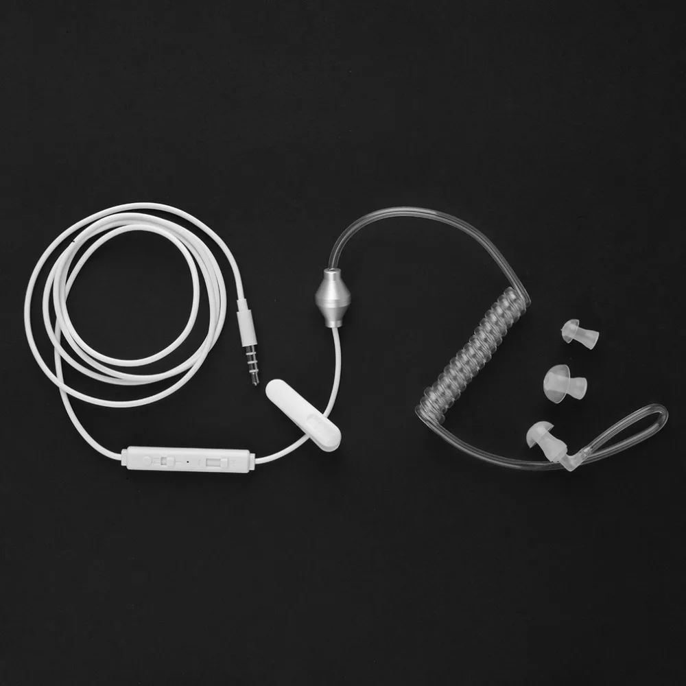 

Stereo Monaural Air Tube 3.5mm Anti Radiation Earphone Headphone For Phone MP3 [Newest]