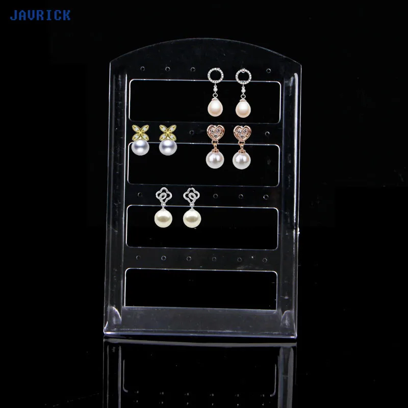 

JAVRICK 24 Holes Earring Jewelry Plastic Show Case Display Rack Stand Organizer Holder