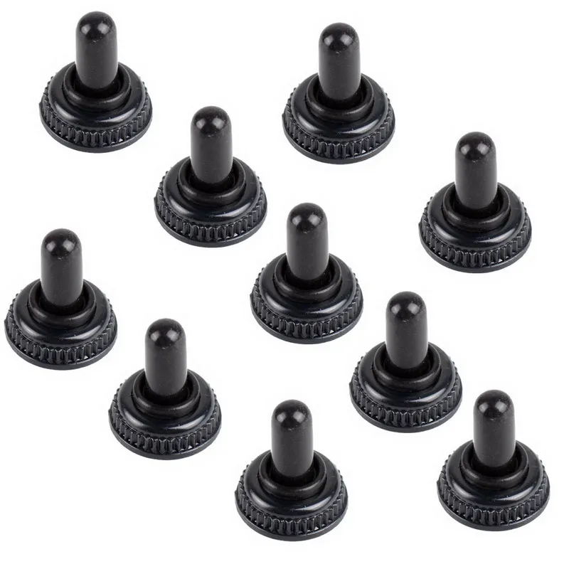

10 pcs High Quality Fits 6mm Screw Toggle Switch Rubber Cover VE179 P0.5