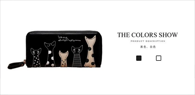 Свежие новые изображение мулт героев, Женский кошелек с анималистическим принтом ПУ кошелек кошка креативная застежка-молния сумка для монетного кошелька