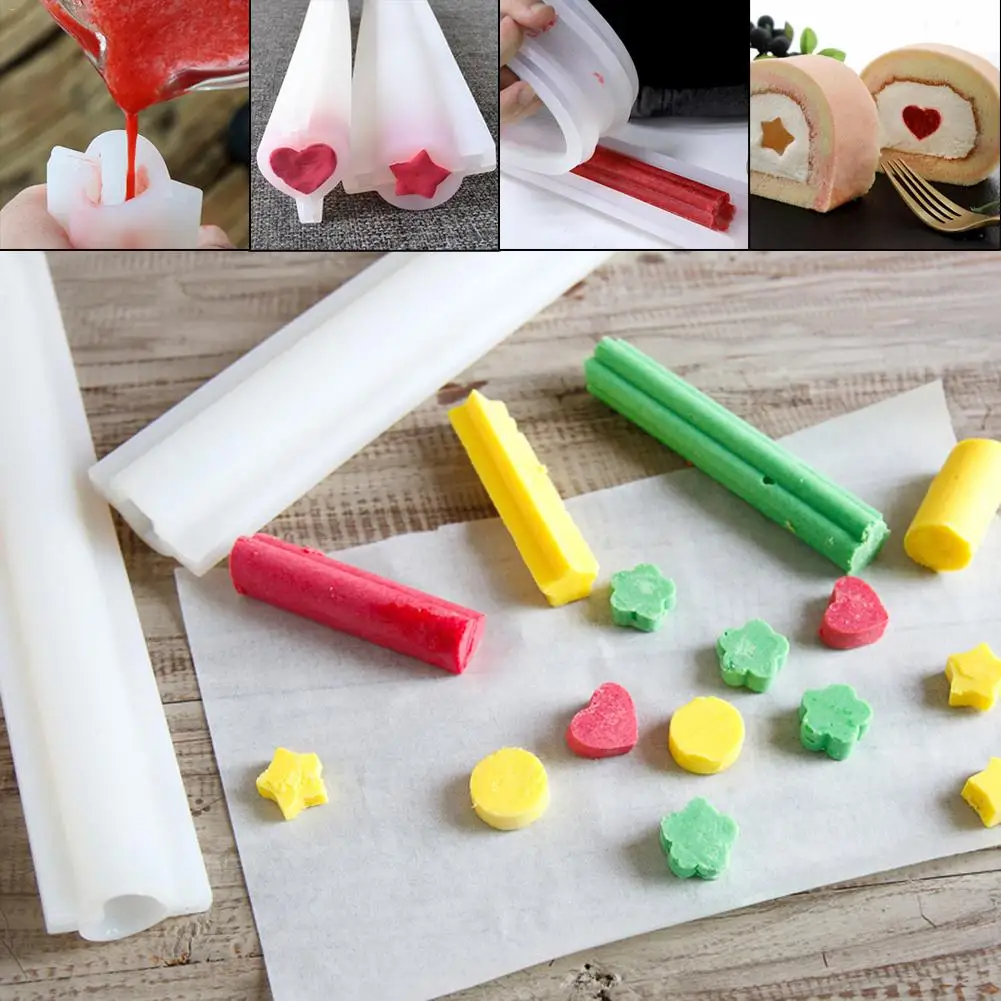 Round Heart-shaped Plum Blossom Shape Five-pointed Star DIY Handmade Silicone Soap Tube Mould