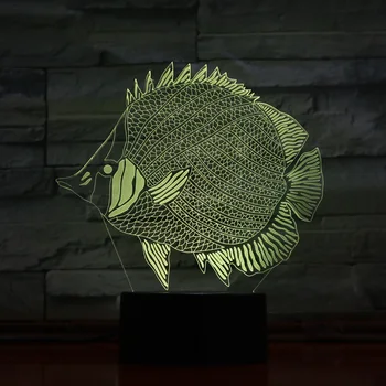 

3D Children's lighting LED Night Light 7 Colors Changing Table Lamp Transparent Acrylic Indoor Decorative Luminaria Nightlight