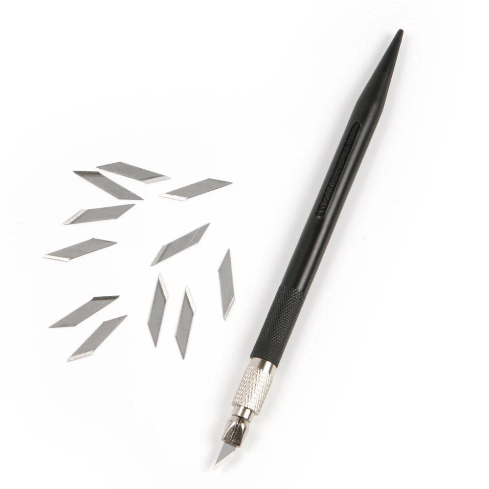 

DIY Leather Carving Pen Knife Leather Craft Cutting Tool W/ 12pcs SK5 Blades