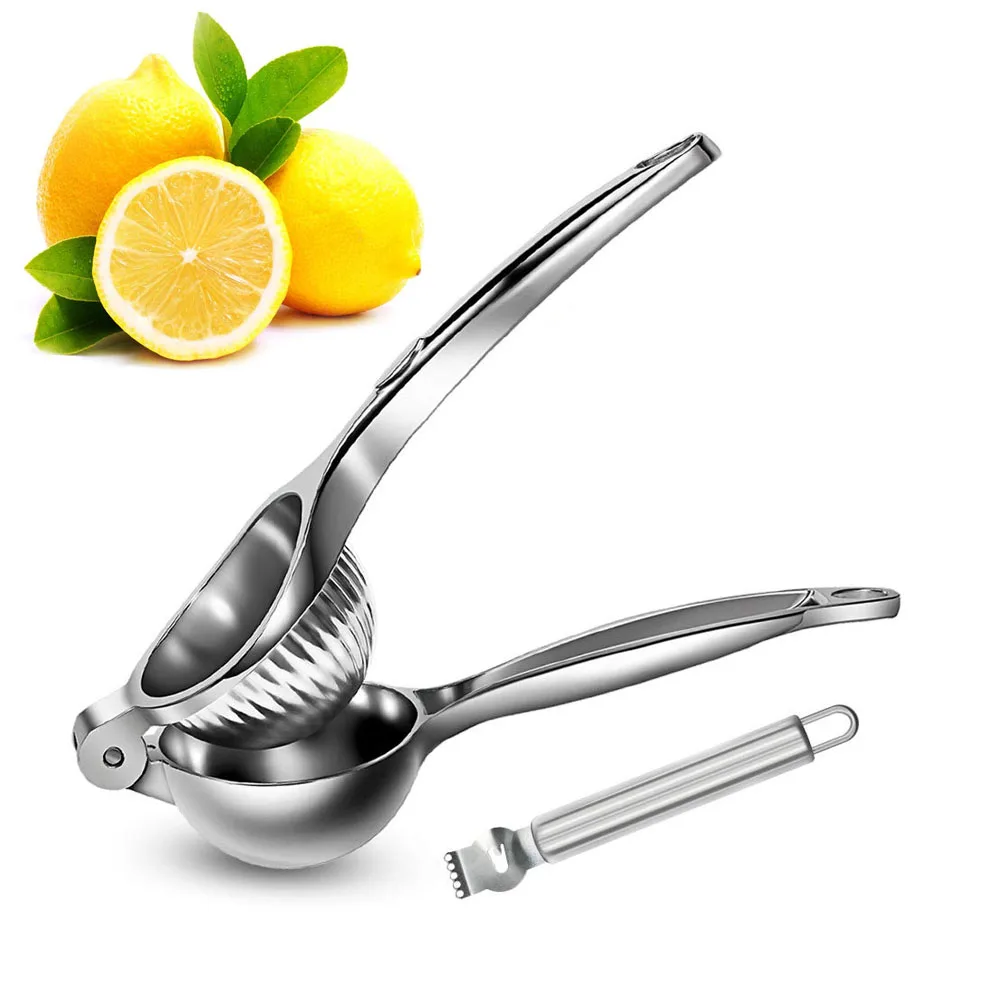 LMETJMA Lemon Squeezer Manual 304 Stainless Steel Lemon Citrus Press
