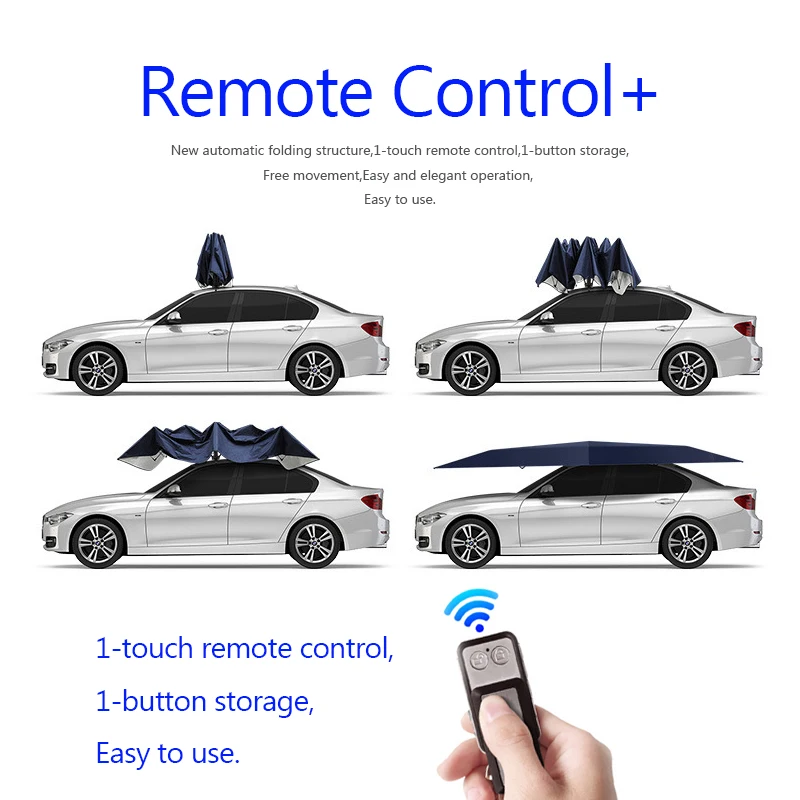 

2019 MYNEW 450x230cm Car Cover Umbrella Sun Shade with Remote Control Automatic Car Umbrella Outdoor Waterproof Umbrella Sets