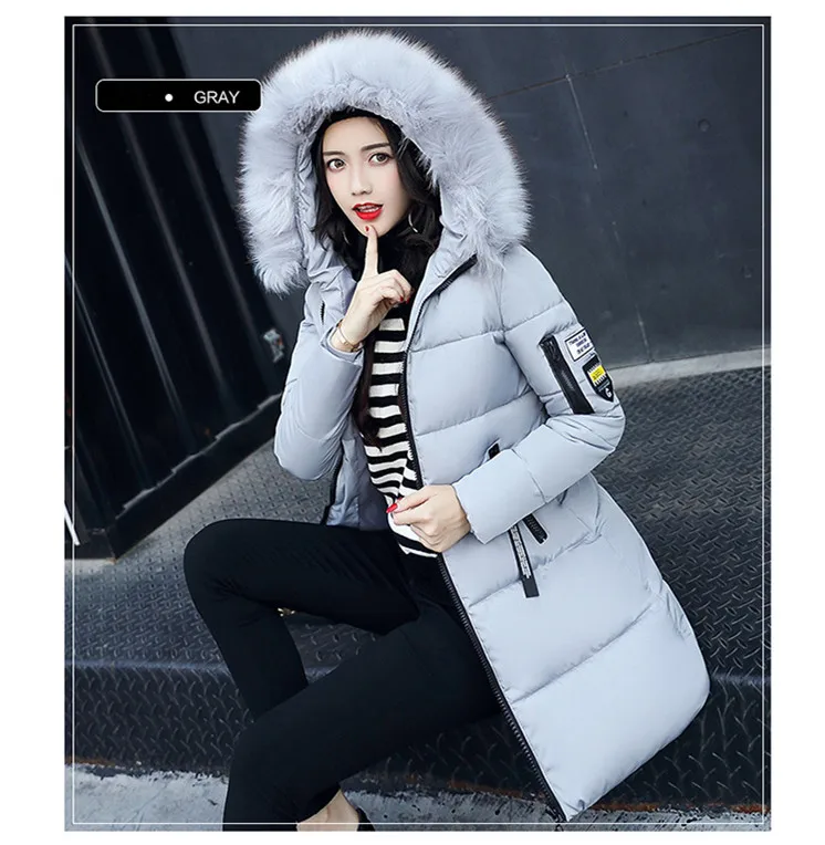 Women Parkas Long Coats Army Green Overcoat Female Winter Hooded Cotton Coats Woman Jackets 2018 New Clothing LZ975 (30)