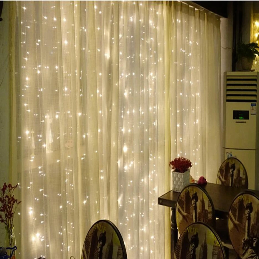 

OSIDEN 3MX3M 300LED Curtain Light icicle Christmas Light LED String Fairy Light Garland Birthday Party Garden Wedding 220V 110V
