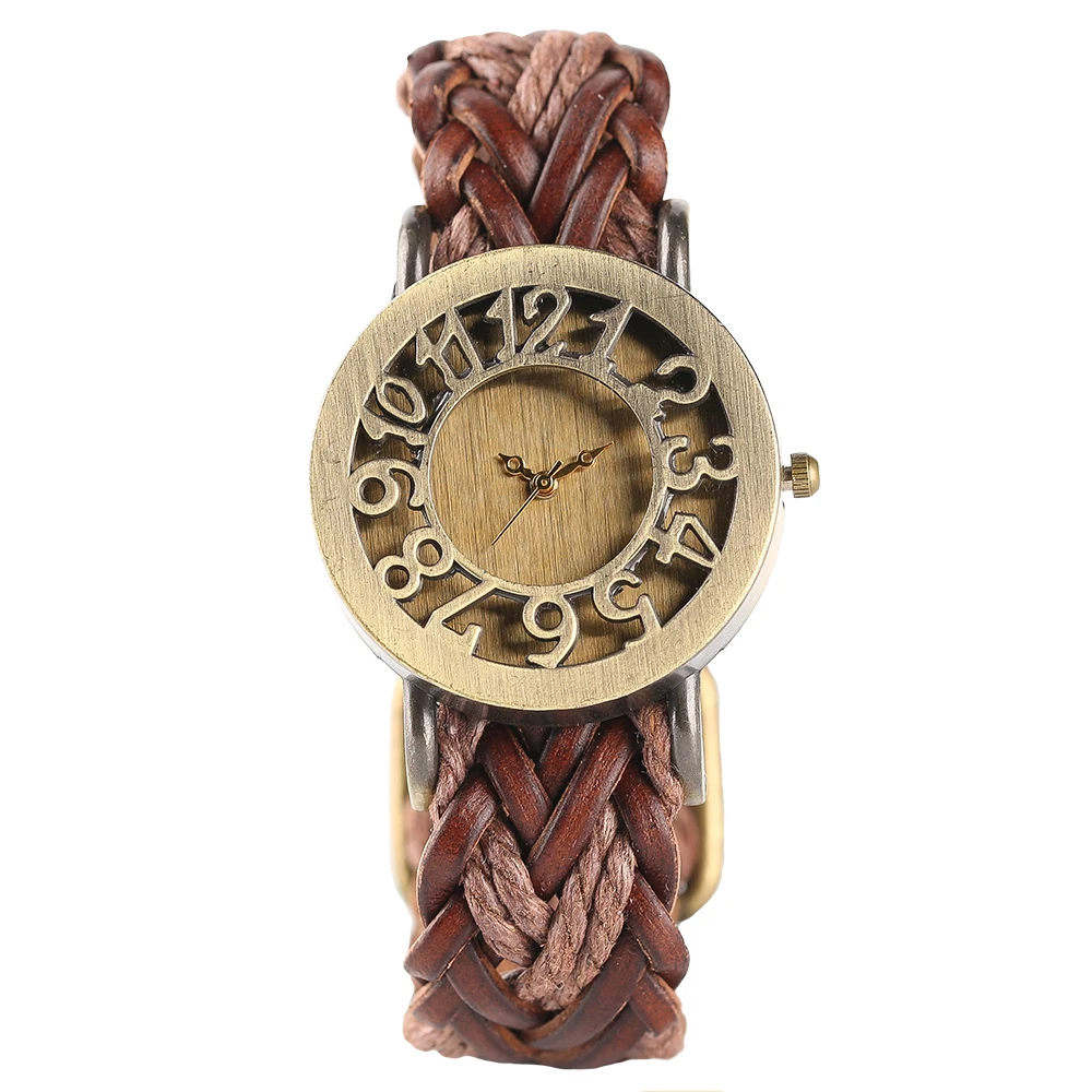 National Retro Knitted Band Desgin Female Wrist Watch Gift Vine Hollow Dial Quartz Women Watches relogio feminino (16)
