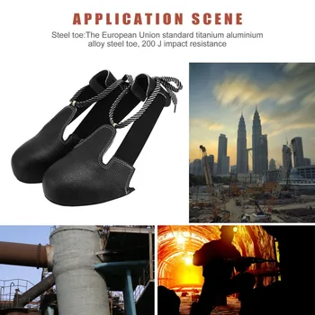 

Anti-smashing Slip-resistant Unisex Steel Toe Safety Shoes Cover Universal Industry Protective Overshoes Safety Shoe Boots