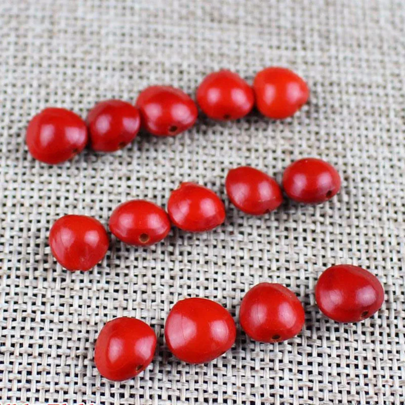 100 Pcs 8mm RED Wood  grain Spacer Loose beads Bracelets charms Findings bead 