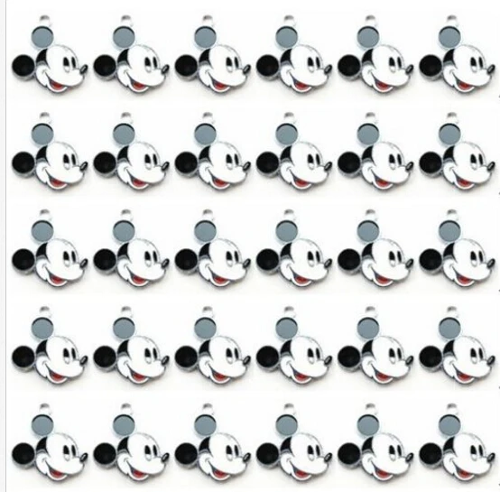 20pcs Cartoon Mickey head Enamel Metal Charm Pendants DIY Jewelry Making Mobile Phone Accessories B-066 | Украшения и аксессуары