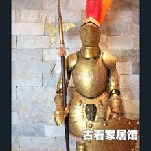 European iron armor warrior retro model / Rome decoration luxury crafts Knight / bar decoration 2 meters