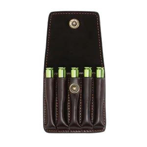 Аксессуары для охотничьего ружья Tourbon охотничье ружье 5 картридж патронташ боеприпасы, патроны перевозчик в подвешенном состоянии на поясном ремне верх из кожи с натуральным лицевым покрытием - изображение