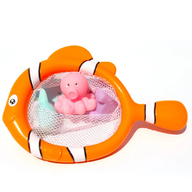 Детская рыболовная игрушка рыболовные сети музыкальная ванна воды изменение цвета воды детские игрушки для ванной набор плавающий pinch