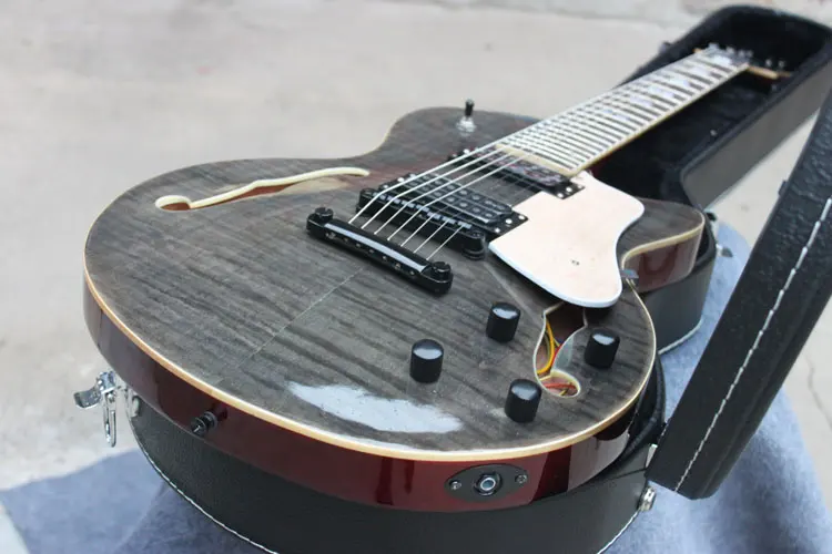 

Best Price Hot Selling 7 Strings Gray Pearl Electric Guitar in stock Free Shipping with Hard Case