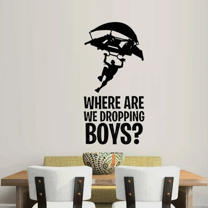 

Boys Dropping Game Sticker Wall Decorations for Living Room Decoration Accessories