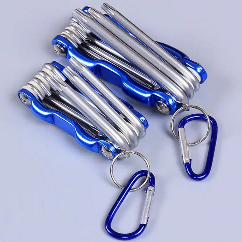 Foldable Hex Wrench Set Inner Hexagon Spanner Allen Wrench Screw Portable Repair Tools