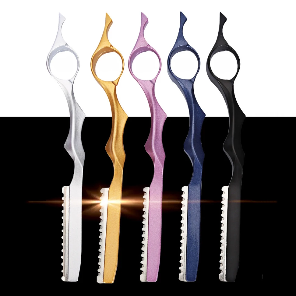 Парикмахерская бритва с острым лезвием, бритва для волос, стрижка волос, тонкое филирование, сплав, нож для бритья, парикмахерский инструмент U1199