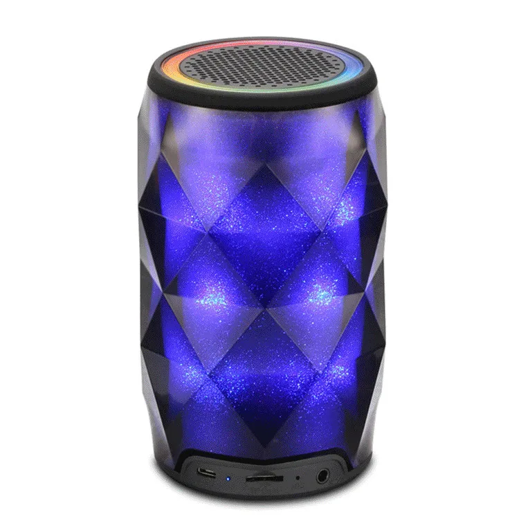 Diamond Bluetooth Speaker Seven Color Change Portable Wireless Speaker