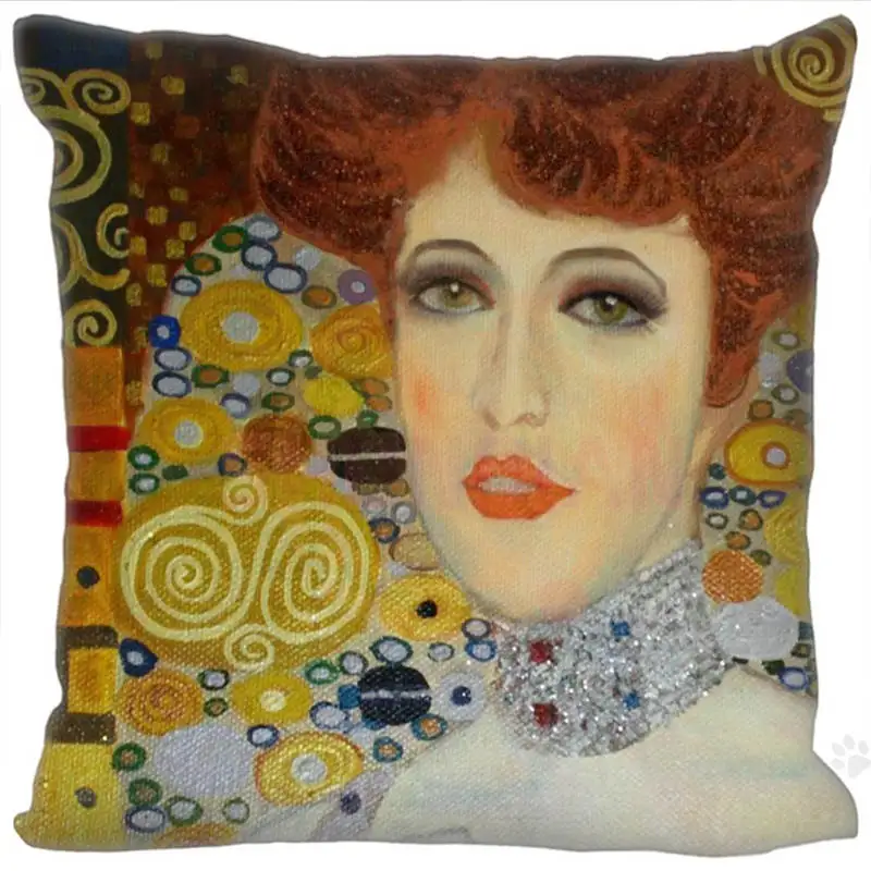 Горячая Gustav Klimt на заказ DIY длинная подушка для объятий чехол две стороны дропшиппинг оптовик 40x40 см - Цвет: 6