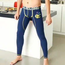 Брендовые мужские кальсоны из хлопка, мужские теплые штаны, тонкая эластичная линия, мужское модное сексуальное нижнее белье, зимние обтягивающие леггинсы, кальсоны