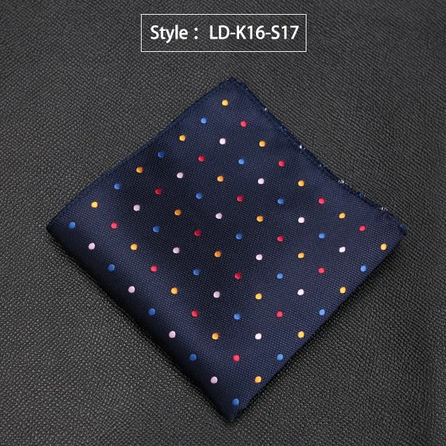 LD-K16-S17 Мужской носовой платок, роскошный жаккардовый галстук для мужчин, подарки, Пейсли, карманное квадратное полотенце, Hankies, модные аксессуары для формального платья, галстук - Цвет: LD-K16-S17