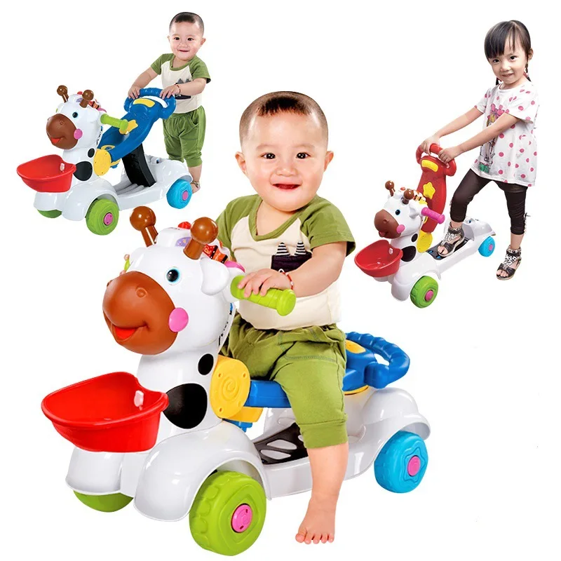 

Multi-function Baby Walker Assistant with Wheels Musical Child Trolley Baby Balance Car Four Wheels Baby Walker Stroller 12~36M