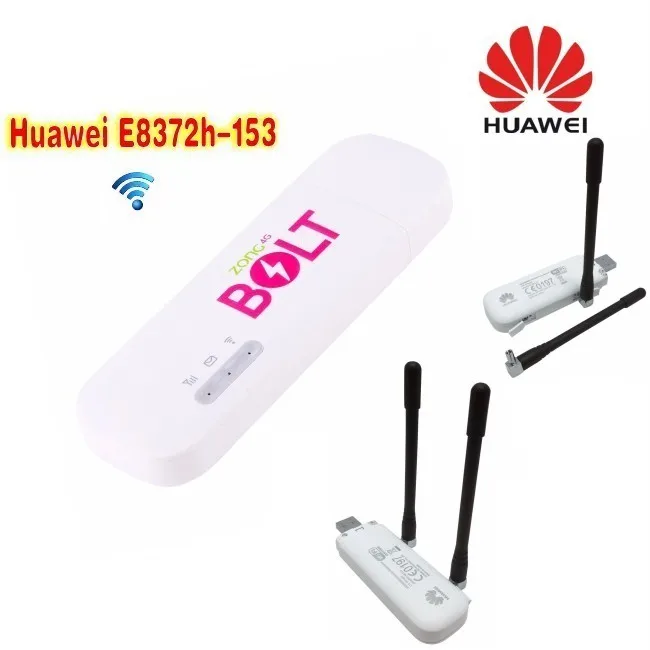 Huawei Wingle E8372h-153 Mobile Broadband Cat4 LTE USB WiFi modem plus antenna and usb adapter