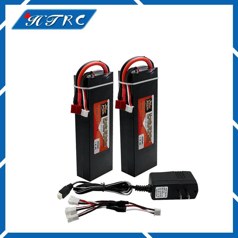 

Lipo Batterie 2 pcs 7.4 V 6000 mah 2S Max 40C Li-polymre batterie Dur Cas Banane connecteur pour RC hlicoptre Camion