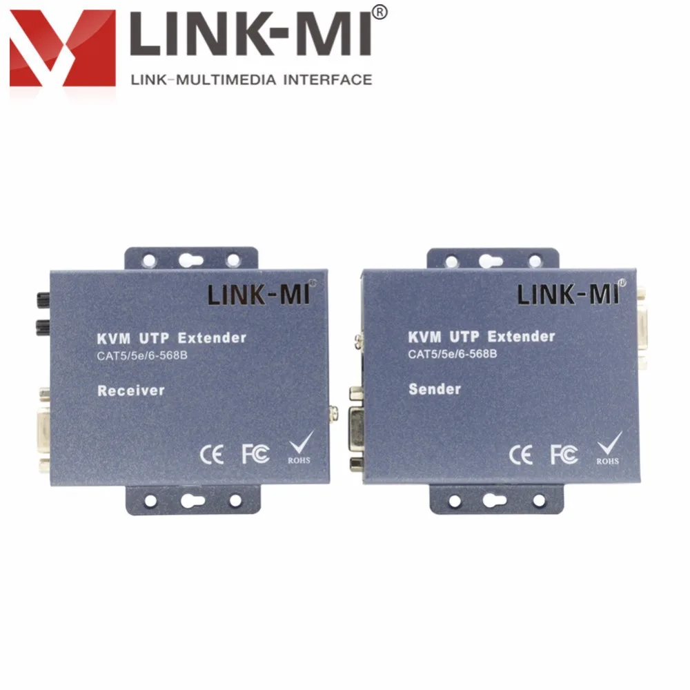 LINK-MI 100 м KVM расширитель порта VGA 1080 p по одной Cat5e/6 RJ45 UTP кабель поддержка клавиатуры/Мышь Регулируемый четкость и яркость