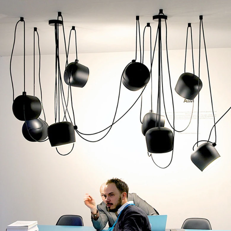 

Modern Small Drum Pendant Lights Fixture Nordic Round Droplights Home Indoor Lighting Bedroom Lamp Coffee Shops Hang Lighting