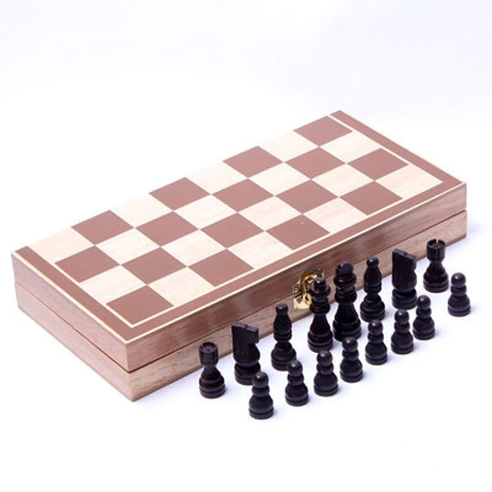 34 см* 34 см Международная деревянная шахматная доска для игры в шашки складной высококачественный деревянный Набор для игры в шахматы