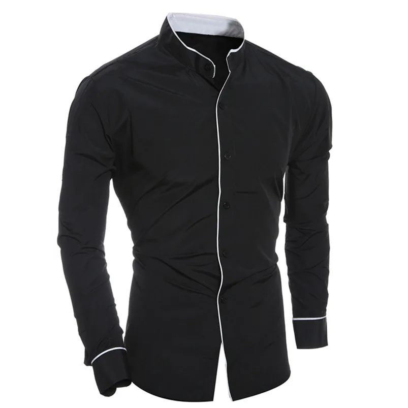 Новая рубашка Для мужчин летняя брендовая одежда Slim Fit Мужские рубашки с длинным рукавом Базовая женская блузка Размеры M-2XL camisa masculina# M21