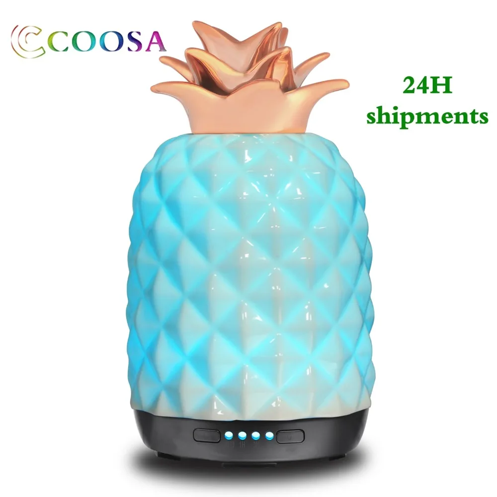 

Ceramic Electric Humidifier 7 Color Lamp Disfuzzer 250ml Ultrasonic Cool Mist maker Oil aroma diffuser 4 Time Setting Kids Room