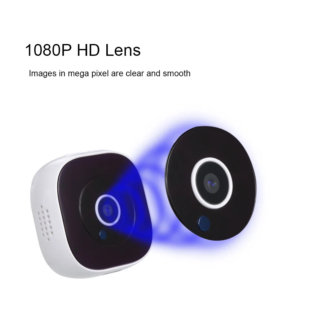 Mini Camera 1080P Portable Video Recorder IP Night Vision Wearable Micro Cam with Motion Sensor Security Magnetic-back DV/WiFi
