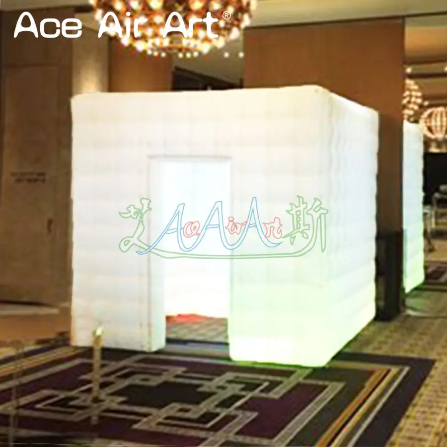 

Customized indoor Led inflatable photobooth kiosk,photo event party station with joyful by professional supplier Ace Air Art