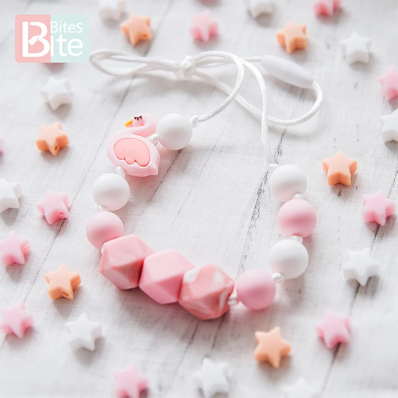 

Bite Bites 1pc Baby Nursing Necklace Silicone Teether Rodent Food Grade Perle Silicone Beads Pendants Teething Children'S Goods