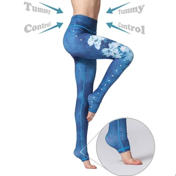 

Witkey Printed Yoga Pants Women High Waist Sport Leggings Gym Yoga Leggings Women Sport Fitness Compression Running Pants Women