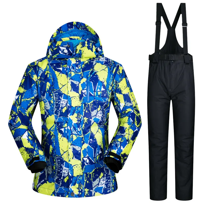 

Men's ski suit Waterproof Windproof Male Snow Jacket and pant sets Men Cotton-padded Winter Walk Snowboard Skiing Clothes