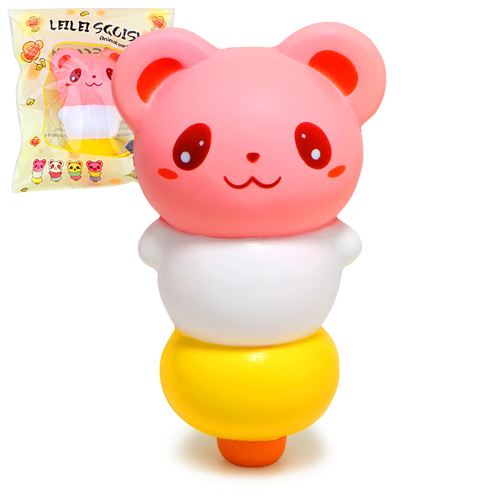 Jumbo Squishy Cute Face Panda/Bear String Squishies мягкий медленно растущий крем ароматический оригинальный посылка телефон ремешок детский подарок