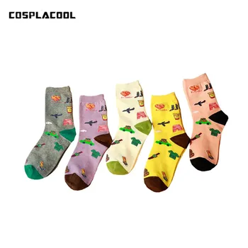 

[COSPLACOOL]New Fall/winter Car/Love Pattern women in tube socks warm socks women comfortable meias feminina chaussettes sokken