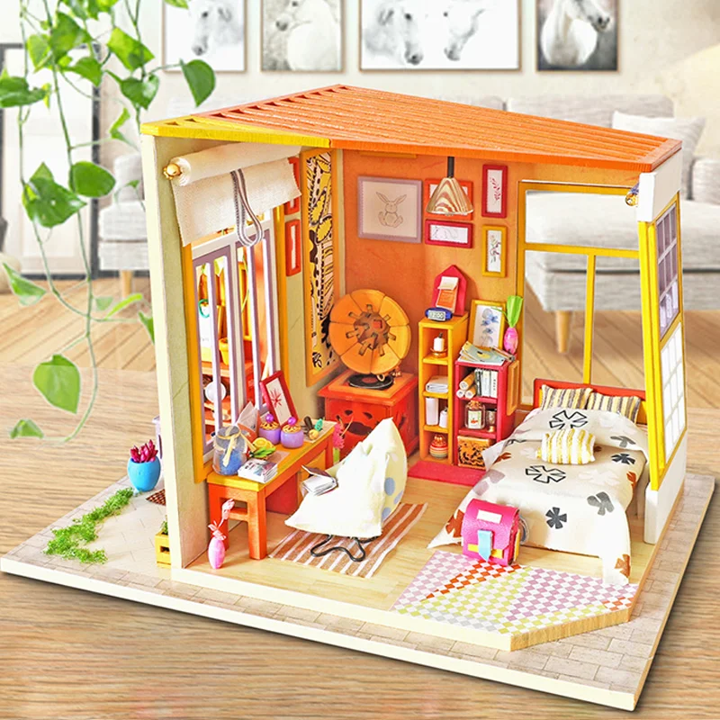 Cutebee Каса кукольный дом мебель миниатюрный кукольный домик DIY миниатюрный дом комната коробка театр игрушки для детей DIY кукольный домик S03A