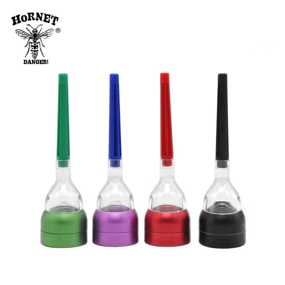 

2 in 1 Cone Artist Funnel Aluminum Herb Grinder Cone Roller Herbal Tobacco Grinder Smoke Rolling Machine Smoking Accessories