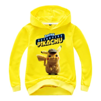 

DLF 2-16Y Kids Pokemon Hoodie Toddler Boys Hoodies Cute Pikachu Sweatshirts Children Casual Autumn Clothes Pullover Jumpers Nova