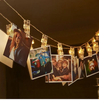 

ZYY LED Clip Photo Hanging Wall Light Clip Fairy String Light Chains Lamp Picture Birthday Party Decoration Battery