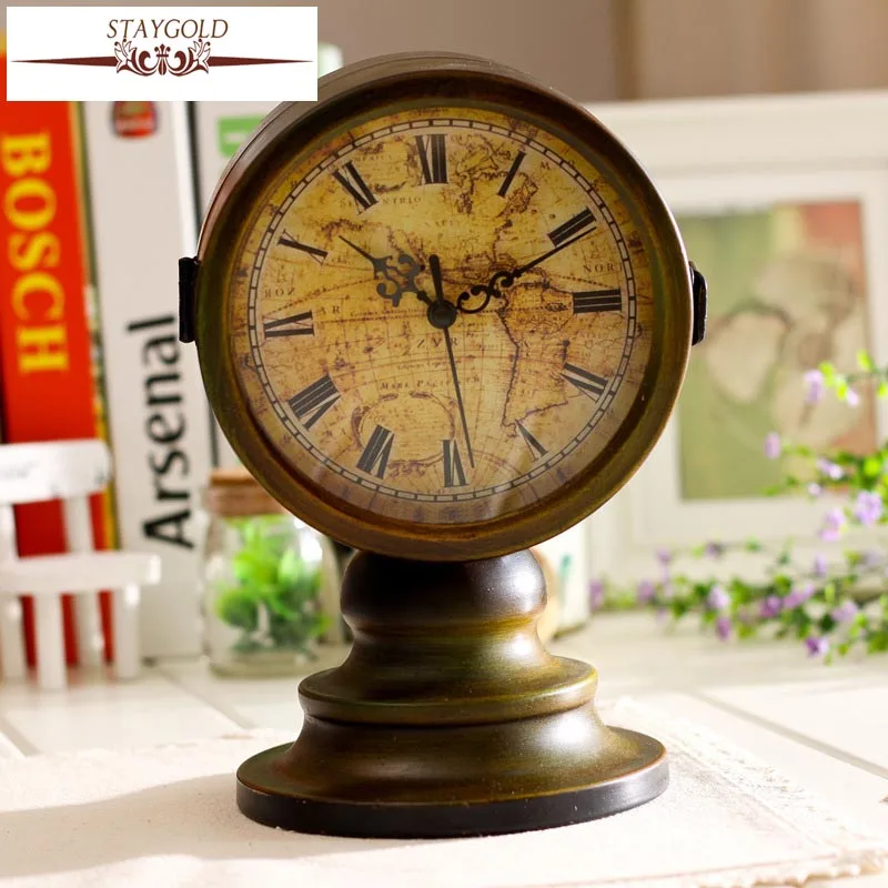 Retro Table Clock Antique Relogio Vintage Home Decor ...