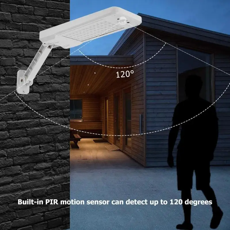 Emissor de Luz Sensor de Movimento Jardim ao ar Parede para Jardim Diodo Solar Livre Lâmpada Controle Remoto Regulável Garagem Luz Rua 60 Pir Ip65 16 sensor de movimento ip65 jardim ao ar